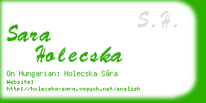 sara holecska business card